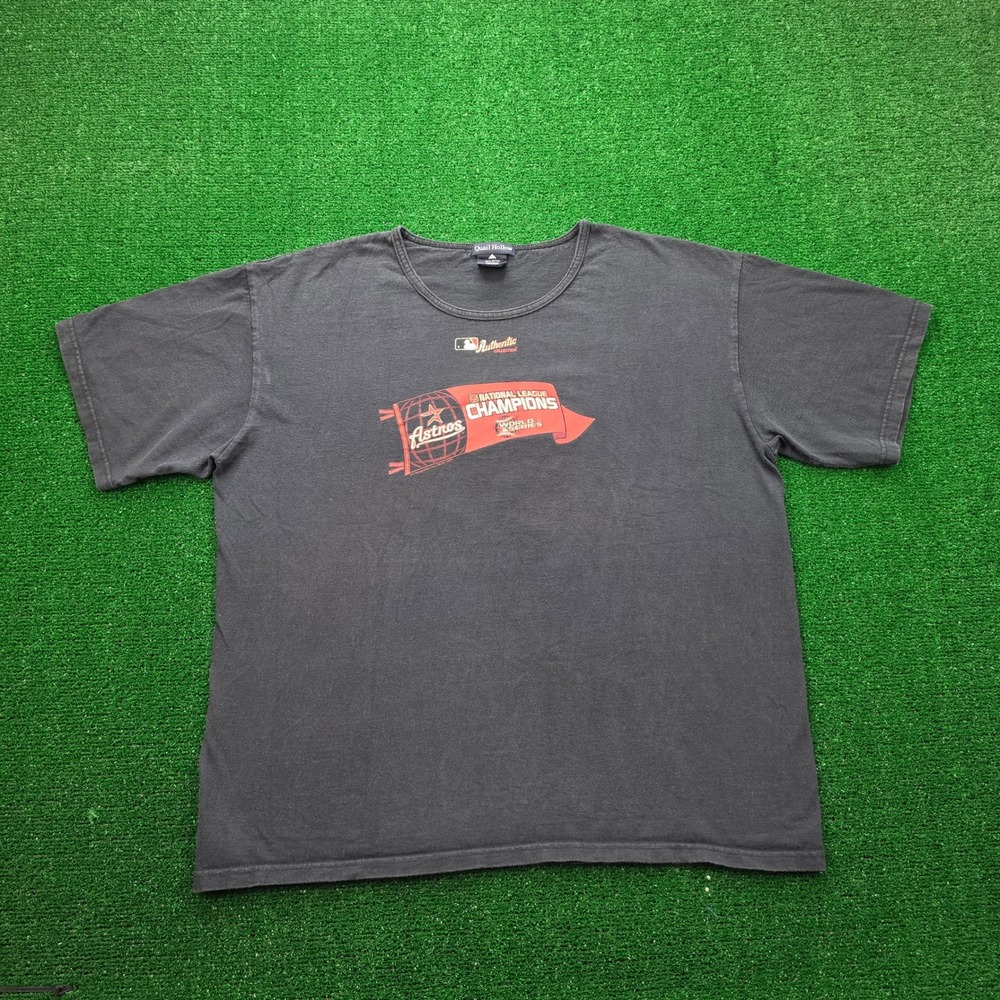 Vintage Houston Astros Tshirt Mens XL Black 2005 National League Champions MLB‎